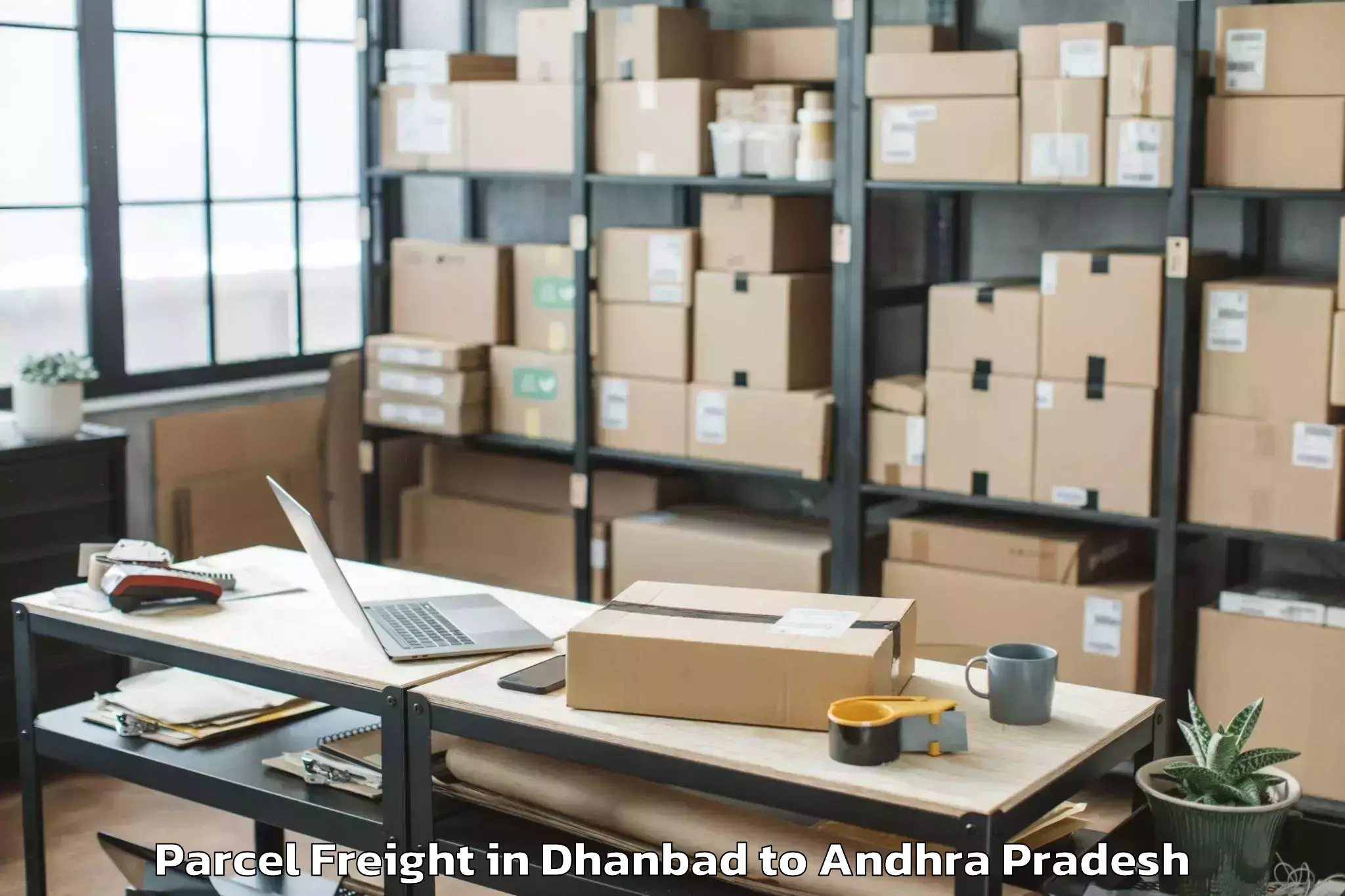 Book Dhanbad to Koruprolu Parcel Freight Online